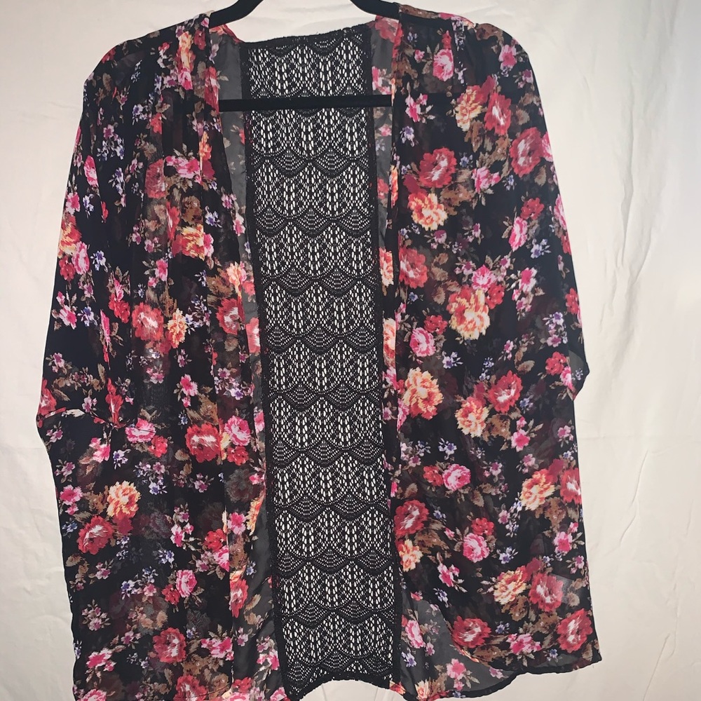 Floral Blouse Cardigan